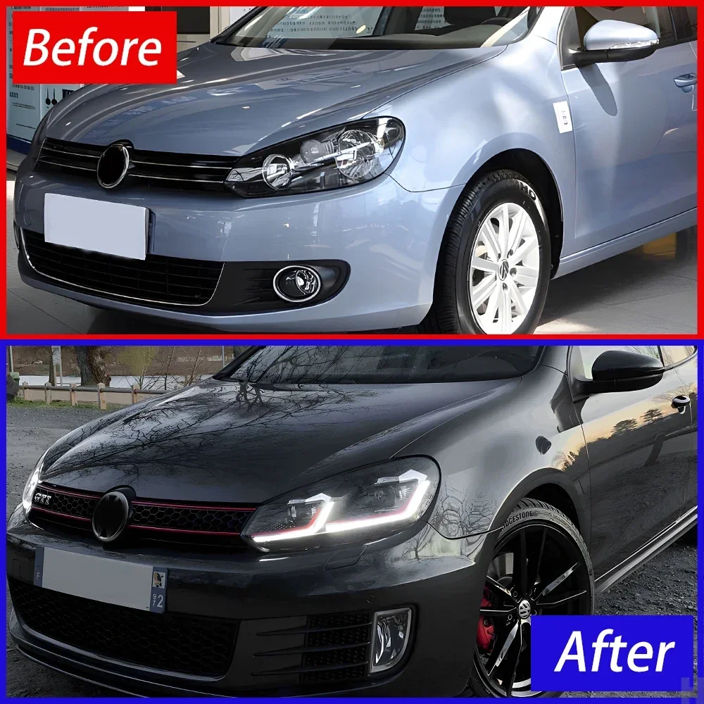 

Car Front lamps Assembly For VW Golf 6 MK6 2010-2012 Upgrade Golf 7.5 LED High Quality Plug and Play All New Upgrade Accessories