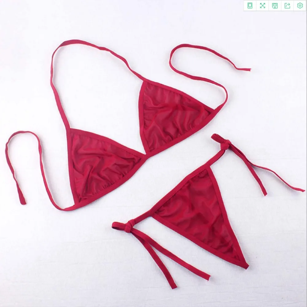 Conjunto feminino de biquíni com três pontas, maiô bandagem, tanga de cintura baixa, estilo sexy, moda banho de verão para senhoras