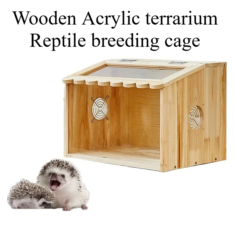 Masif Ahşap Akrilik Hamster Villa Teraryumlar Sürüngen Yetiştiriciliği Kafesi Kertenkele Kulübesi Büyük Örümcek Teraryumlar Rutin Tavuk Kuluçka Makinesi