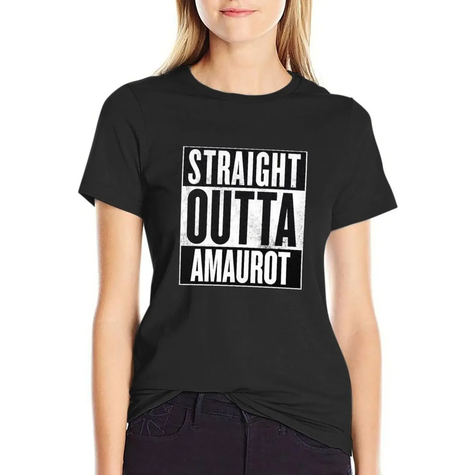 

Straight Outta Amaurot T-Shirt korean fashion female shirts graphic tees hippie clothes summer clothes for Women