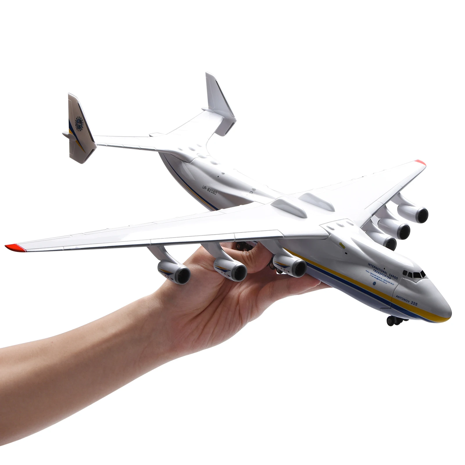 42 سنتيمتر 1/200 مقياس نموذج ل Antonov AN-225 AN225 Mriya النقل الطائرات طائرة الراتنج البلاستيك طبق الاصل جمع العرض