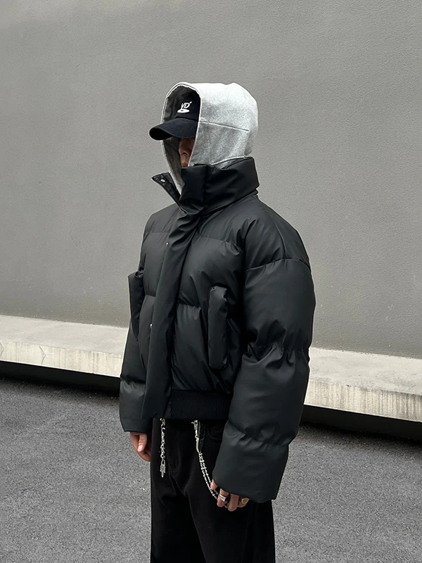 

Мужская утепленная куртка-бомбер большого размера с наполнителем из пуха, молодежная, трендовая, экологичная