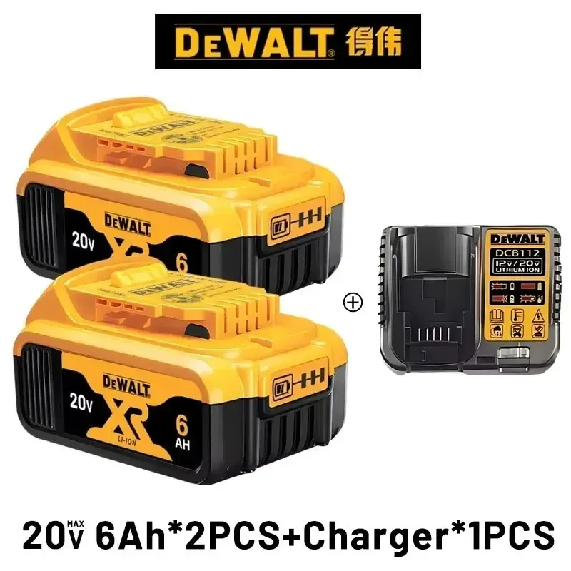 100% Original DeWALT 20V 6000mAh Power Tool Battery DCB206 DCB205 DCB200 DCF887 DCG405 DCD791 DCF922 DCF850 DCD805 Tool Battery image 3