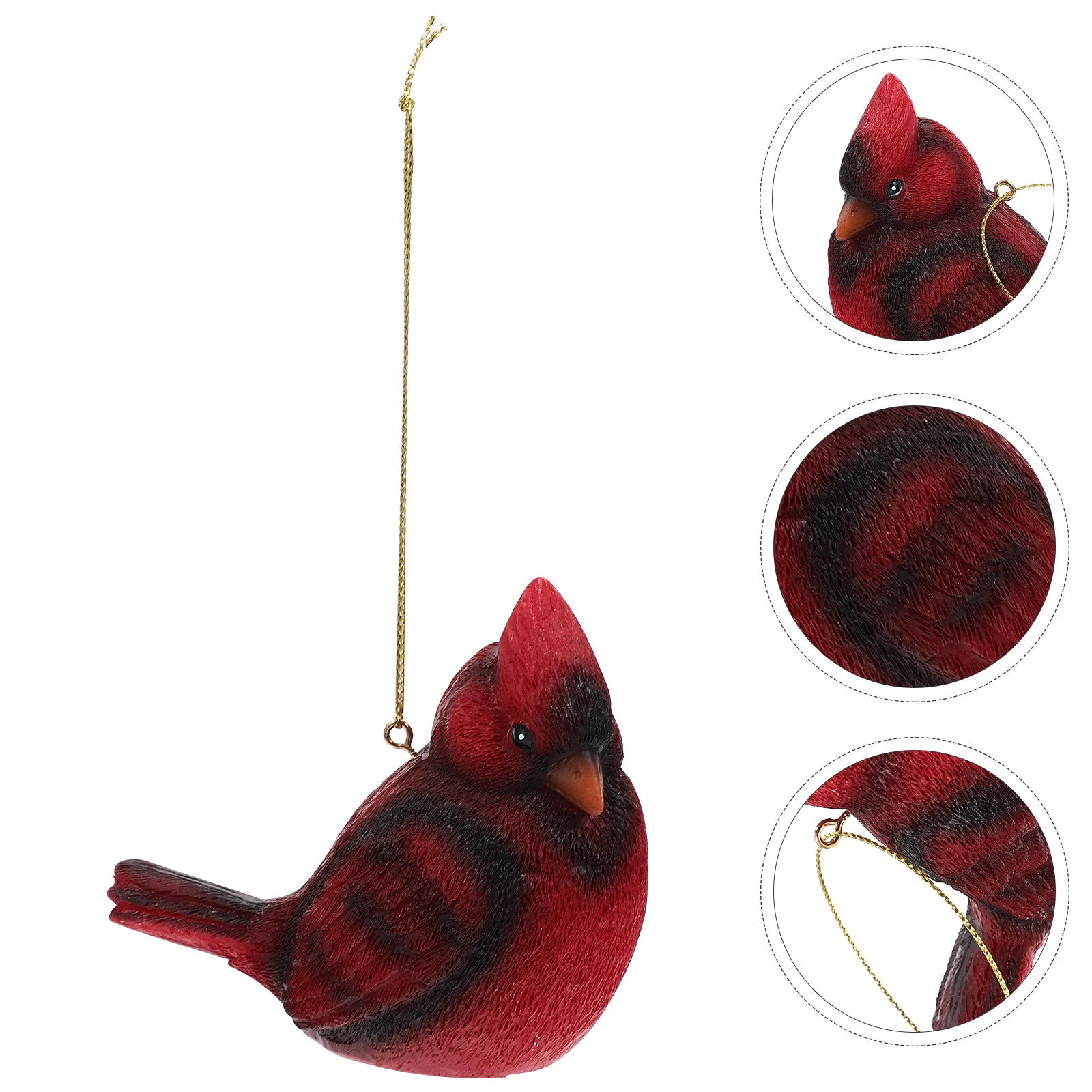 

Xmas Resin Ornament Lifelike Small Garden Yard Decorative Pendant For Tree Home Simulated Birds Crafts Feathered Bird Adornment