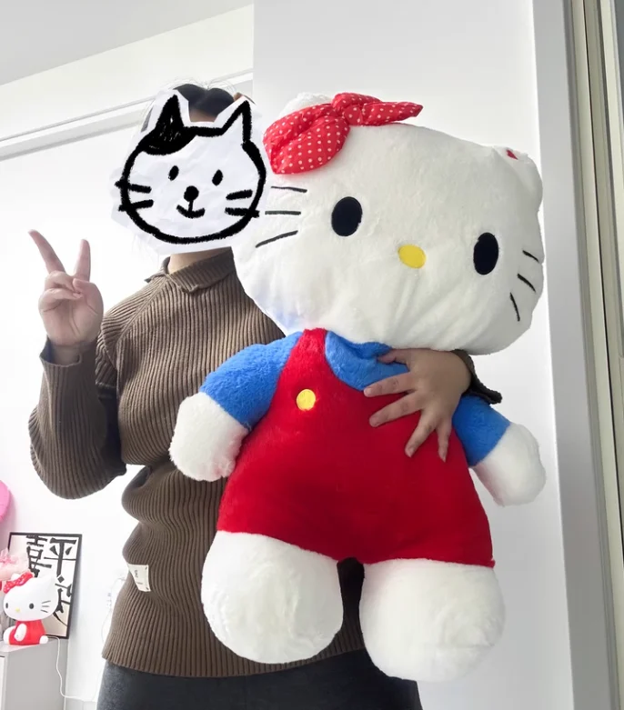 

[Funny] Disney Anime Sanrio lovely Hello Kitty KT cat pillow plush Stuffed Toy doll Creative Plush toys Birthday Christmas Gift