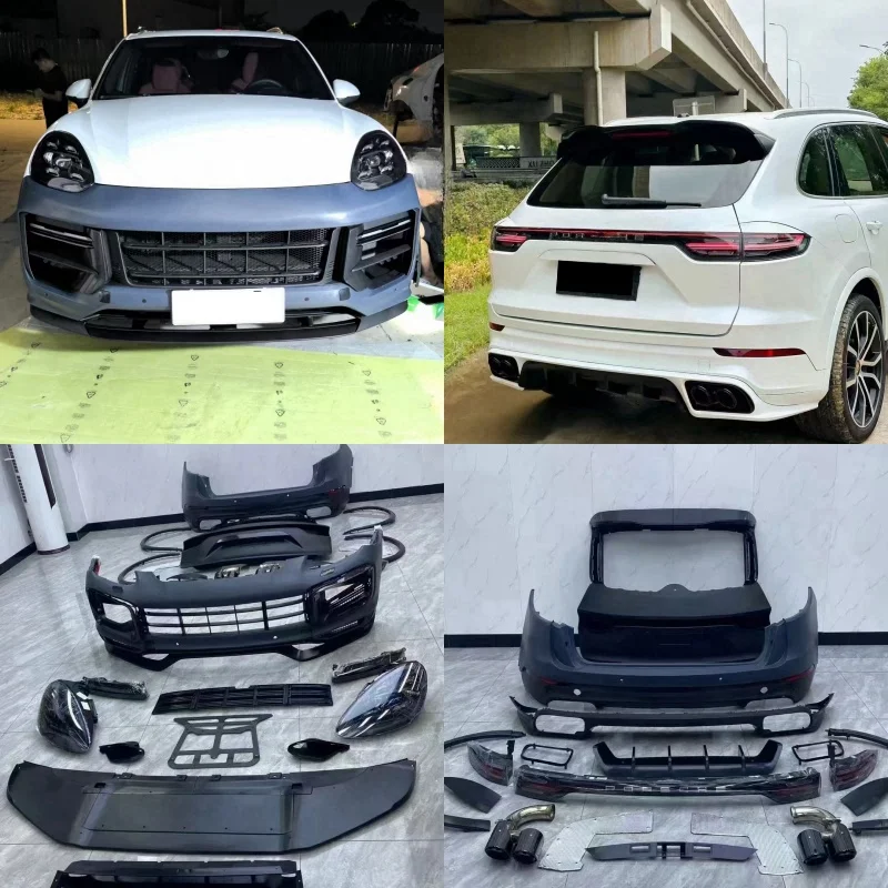 parts For porsche cayenne 958 958.1 2011 2012 2013 2014 2015 2016 2017 Facelift Tuning Upgrade 958.2 front rear bumper body kit