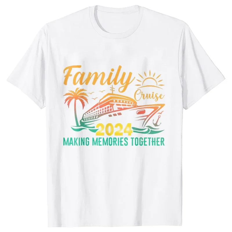 Vacation Party Shirt Family Cruise Matching 2024 Tees Summer Trip Ship T-Shirt Fashion Graphic Y2k Tops Women Aesthetic Clothing