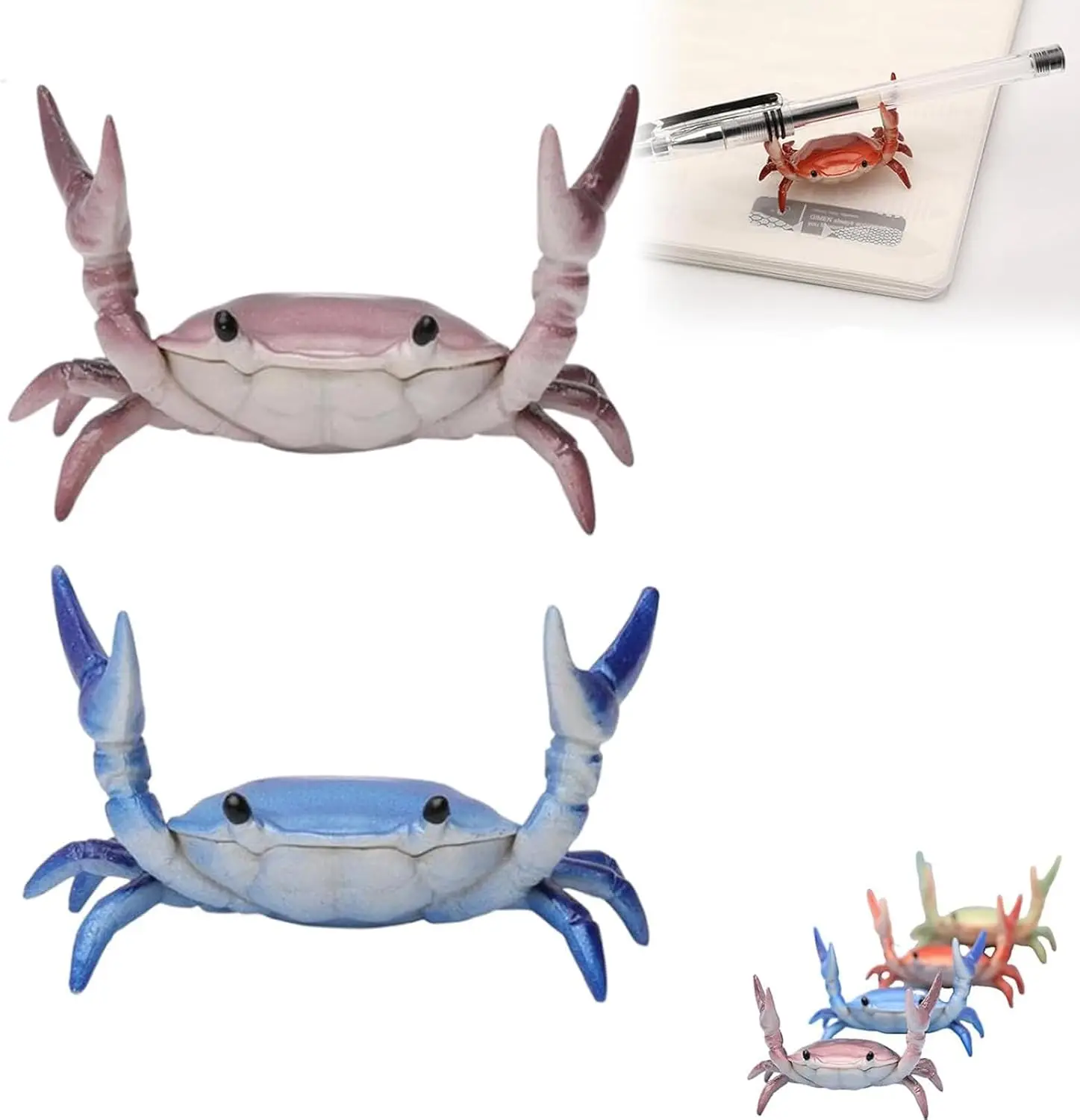 

2026 Funny Weightlifting Crab Desktop Pen Holder Creative Design Of Pen Holder Item Placement Pen Holding Bracket Ornament Model