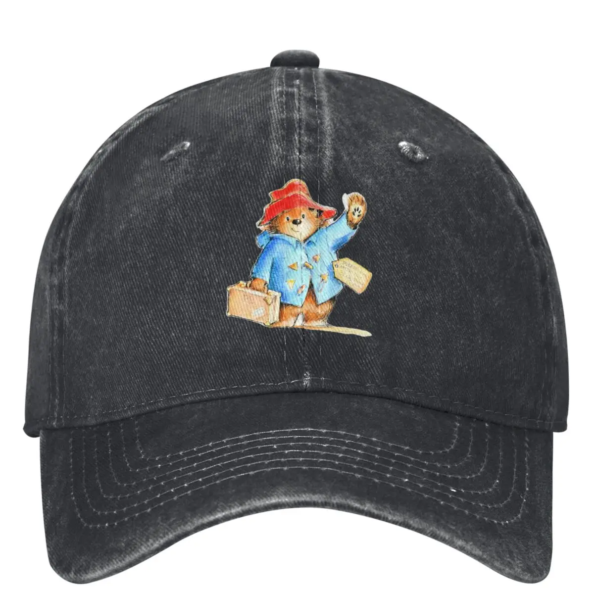 Britain Paddington Brown Bear Movie Cartoon Baseball Cap Outdoor Sport Wholesale Trucker Hat Couple Women Sunscreen Baseball Cap