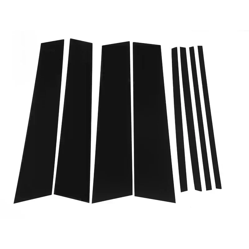 Glossy Black Car Pillar Posts Door Window Trim Cover For Nissan Patrol 2012-2020 BC Column Sticker