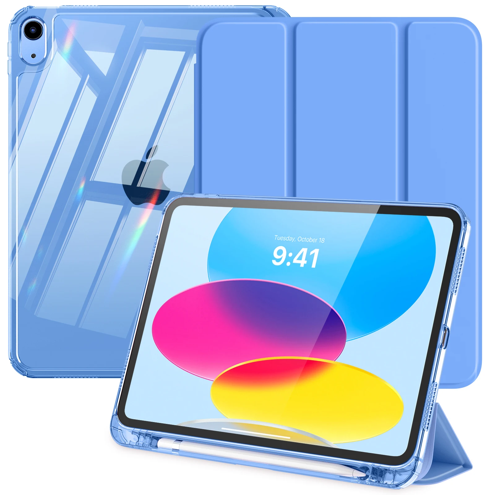 

Чехол для iPad (A16) 11-го поколения, 11 дюймов, 2025 г., чехол для iPad 10-го поколения, 2022 г. с держателем для Apple Pencil, тонкий, складной, для iPad 11 дюймов