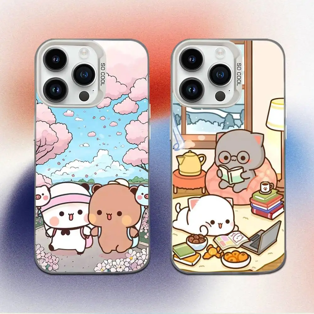 

Cute BuBu D-DuDu Phone Case For iPhone 16,15,14,13,12,11,Mini,Pro,E,MAX White Candy Matte Shockproof Cover