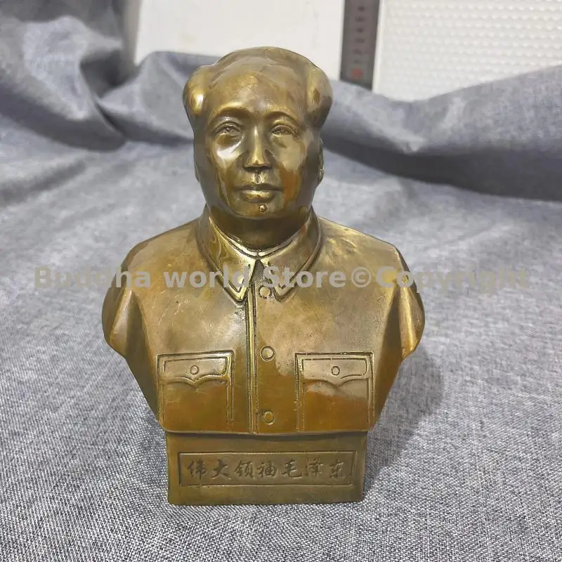 Collection 1966 Vintage Bronze sculpture CHINA Founding figure World War II CHINA BEIJING Revolutionist MAO ZEDONG statue
