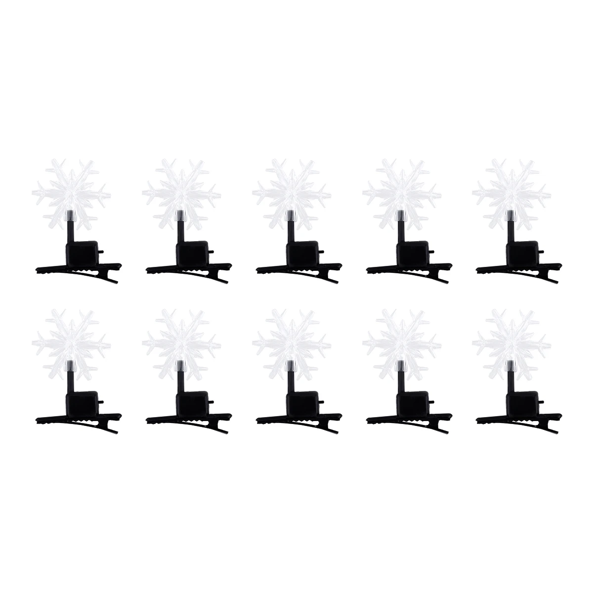 

10pcs Snowflake Glow Hairpin Durable Fadeless Party Accessories Christmas Shape Toddler Child Women Girls