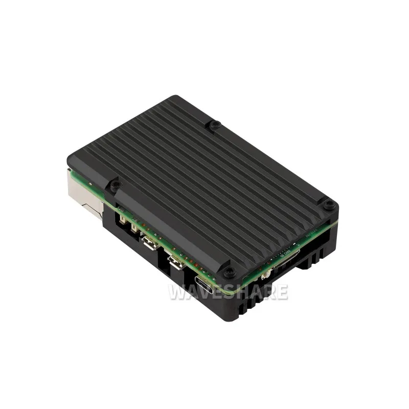 Waveshare Aluminium Alloy Case for Raspberry Pi 5, Dual Cooling Fans