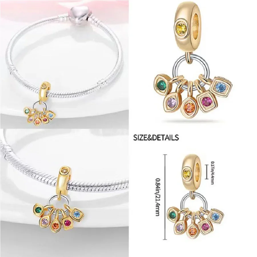 Potdemiel Lady's Accessories - Beaded Bracelets - Gold Heart-shaped Bracelet - Fashion Jewelry - Gift