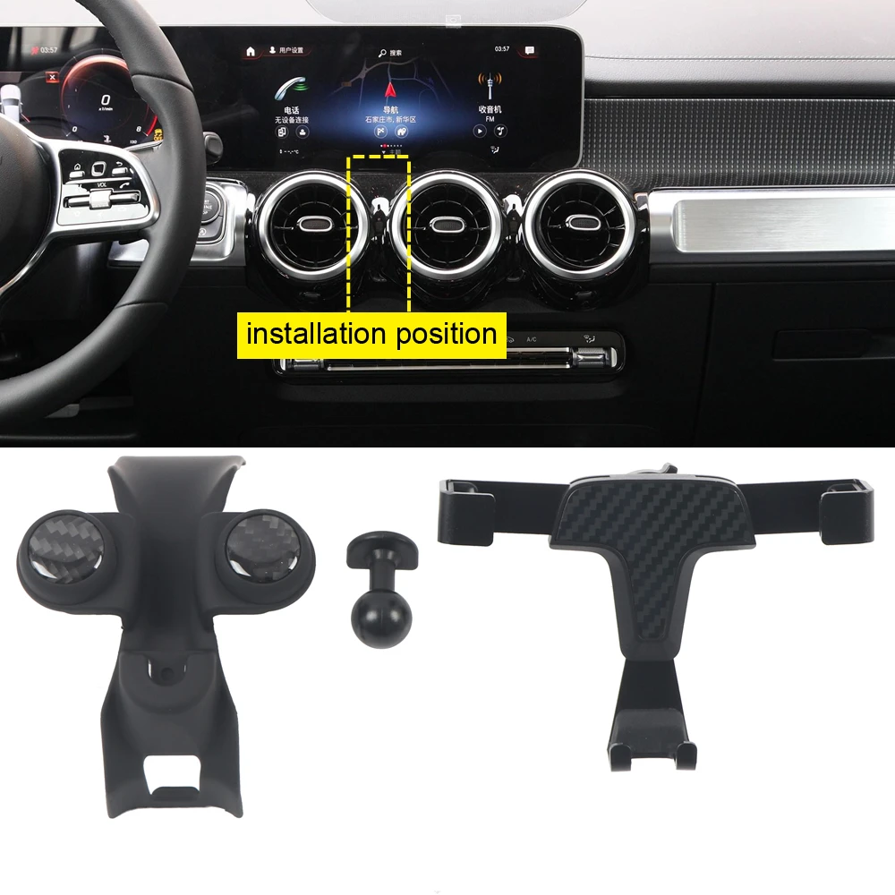 For Mercedes-Benz GLB X247 / B-Class W247 2019 2020 2021 Car Air Vent Mount Smartphone Holder Stand Mobile Phone Stable Cradle