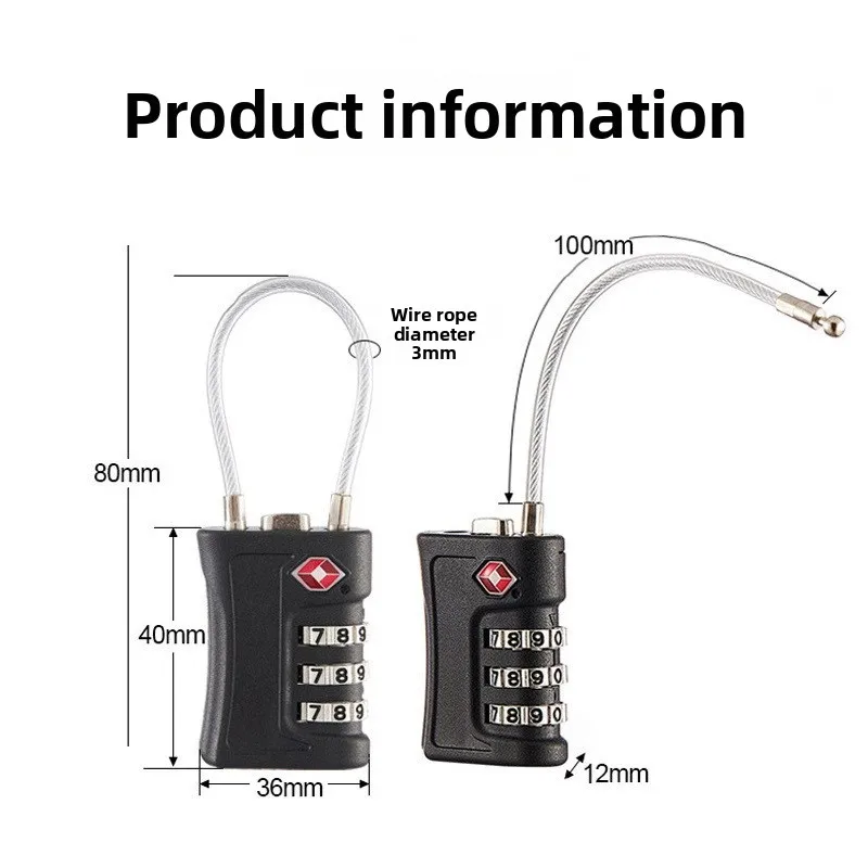 

Trips Outdoor Activities TSA Password Lock 3-digit Combination Password 13 Colors Can Ensure Property Security During Business