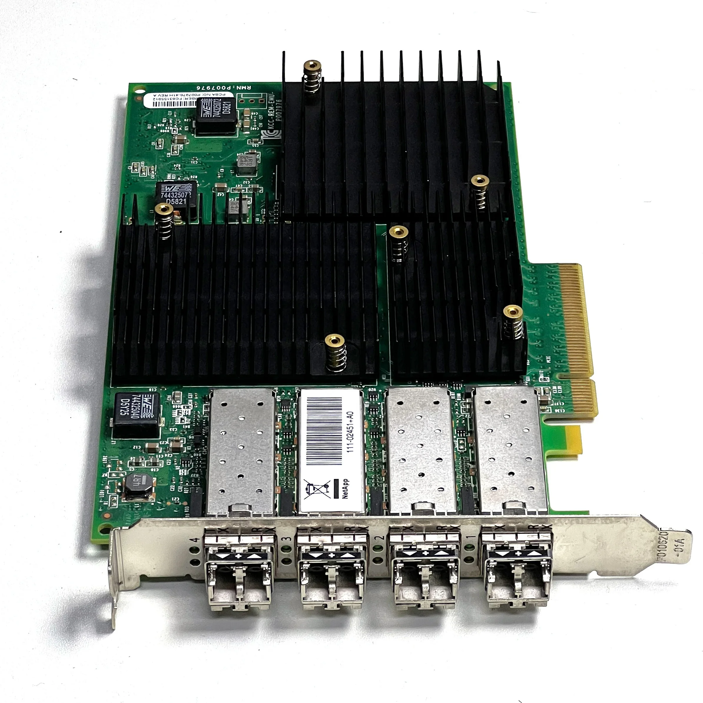 PCI Express P007976-41H Rev A KCC-REM-EMU, NetApp 111-02451 + A0 파이버 채널 hba 카드 포함