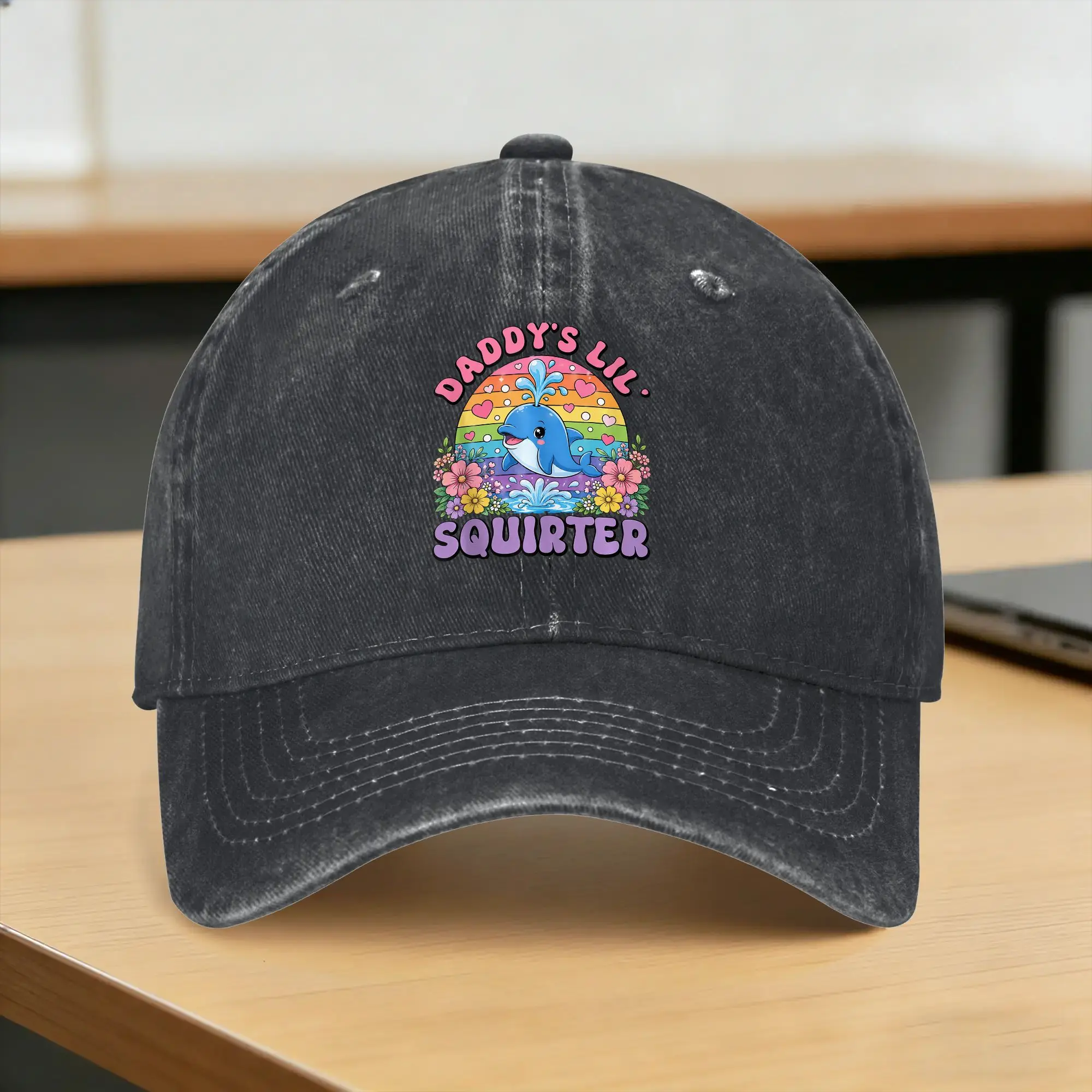 Funny Daddy's Lil Squirter Vintage Embarrassing Casual Baseball Cap For Unisex Men Summer  Running Hippie Trucker Hat Fashion