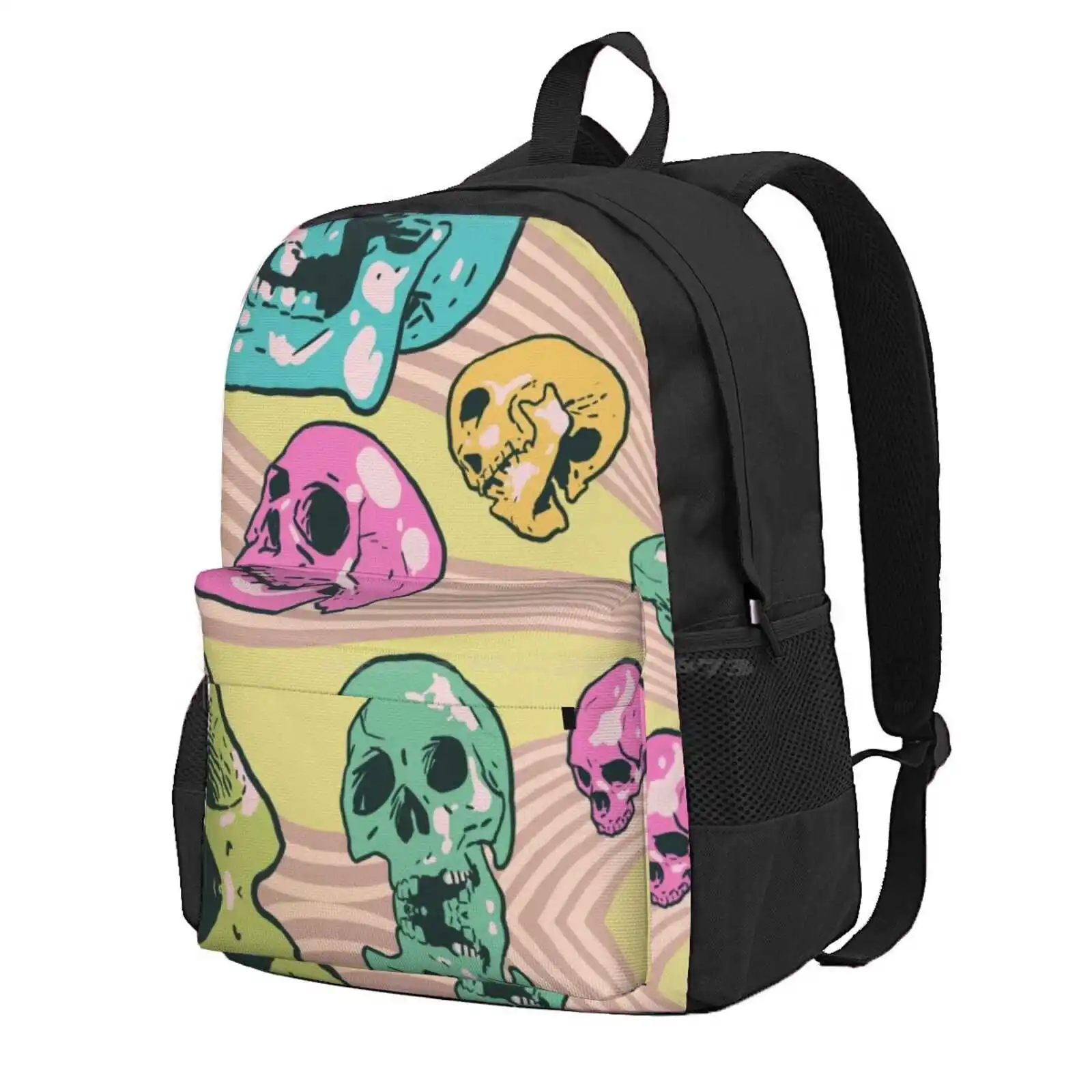 Candy Skulls Hot Sale Schoolbag Backpack Fashion Bags Candy Skulls Bubblegum Rossmurray Psychedelic Unknownmortalorchestra Ross