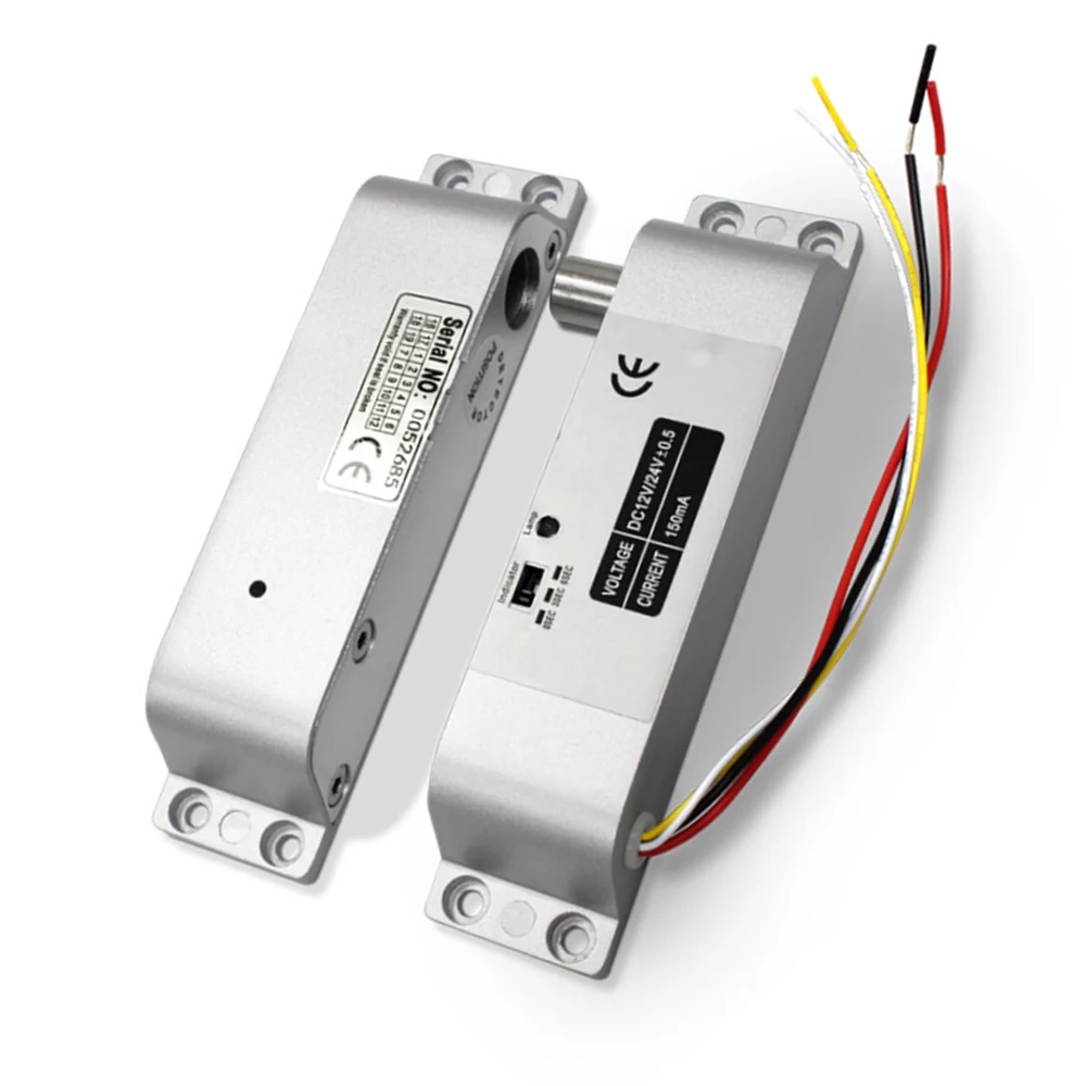 Kit de sistema de control de acceso DC 12V: cerradura de mortaja electrónica NC a prueba de fallos con retardo de tiempo con perno de caída electromagnético