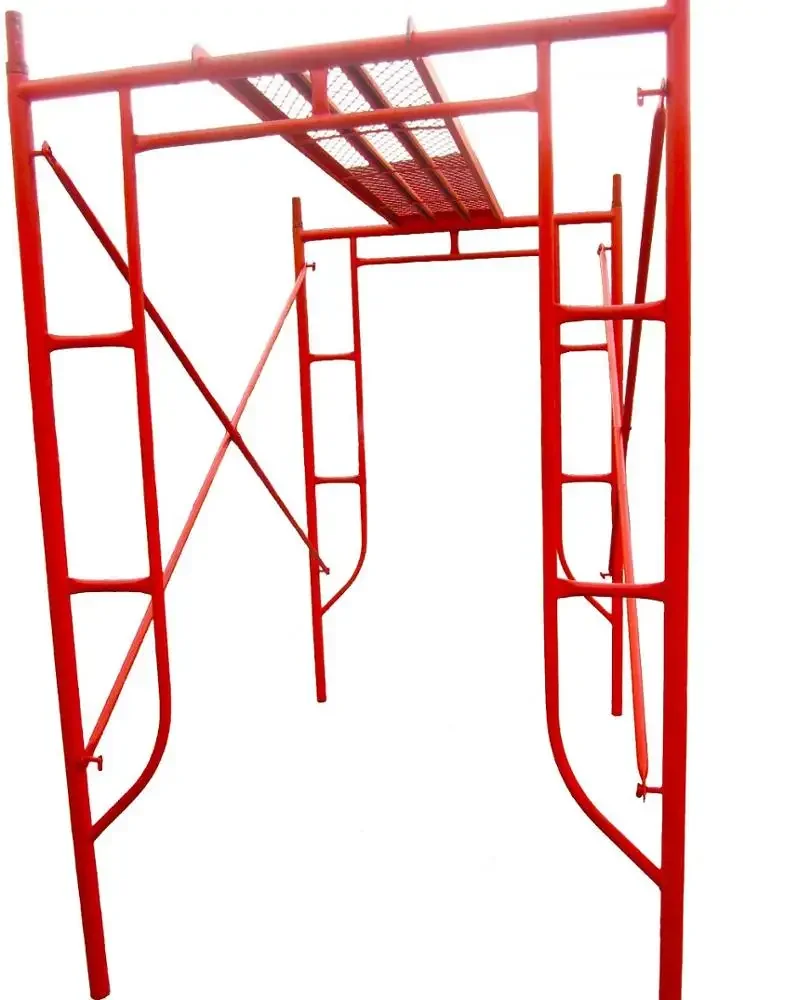 Q345 Galvanized Painted H Frame Ladder Walk Through Scaffolding Andamio For Construction