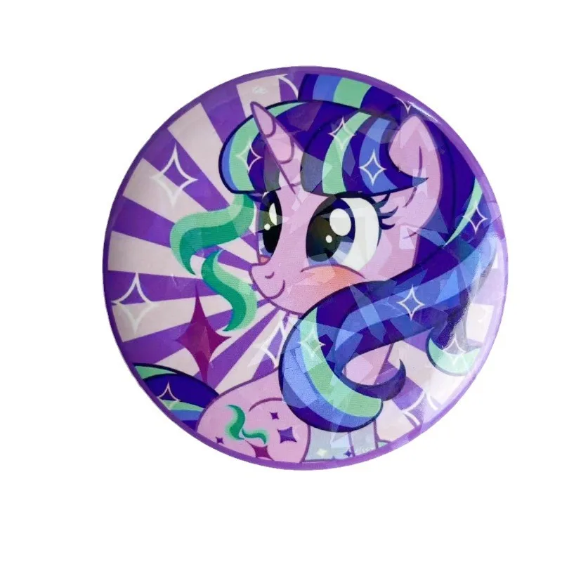 น่ารัก My Little Pony Fluttershy Rainbow Dash Pinkie Pie Twilight Sparkle Exotic Applejack เข็มกลัด Badge Tinplate Accessoy Decor