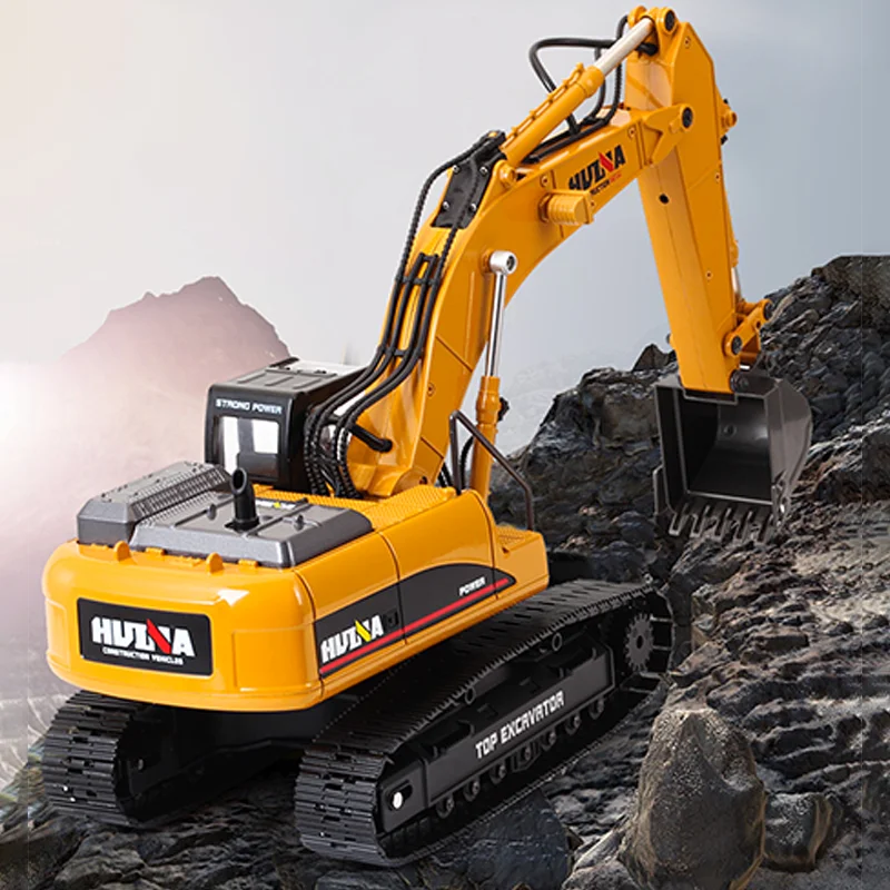 Pre-order HUINA 1/14 Scale RTR Metal RC Excavator 1580 Remote Control Truck Car Smoke Battery Outdoor Toys Boys Gift TH18060