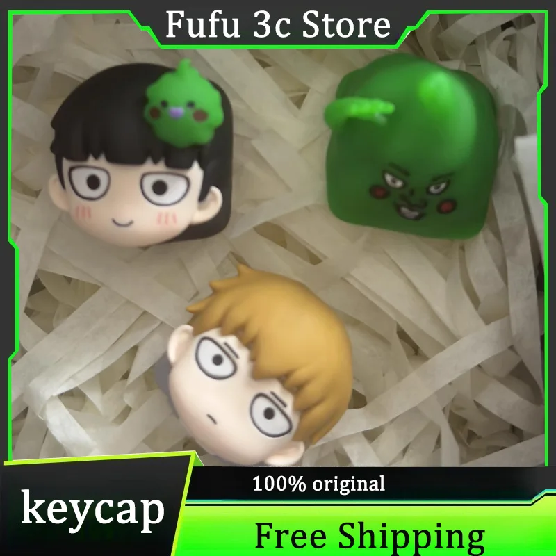 

Mob Psycho 100 Shigeo Kageyama Theme Keycap Single Resin Mechanical Keyboard Creative Cartoon Personality Anime Gaming Keycap