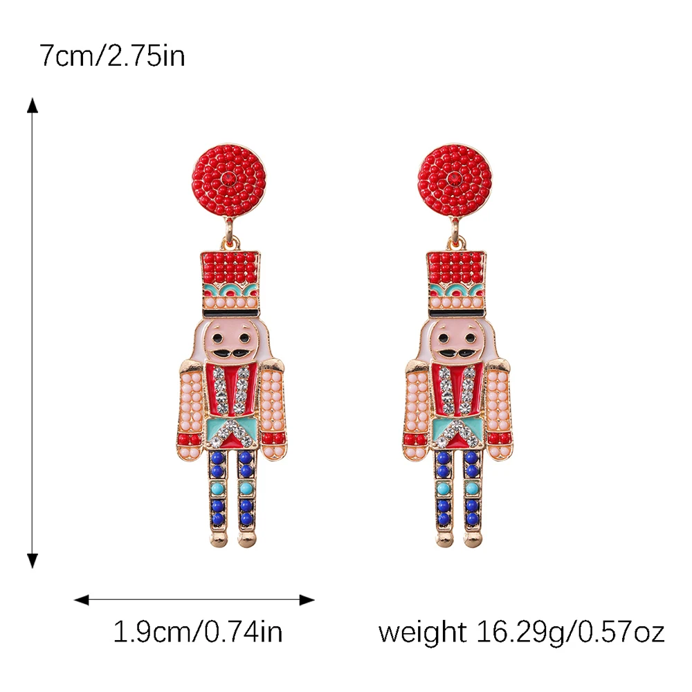 Best Lady Cartoon Characters Nutcracker Guards Drop Earrings for Woman Girls Jewelry Daily wear