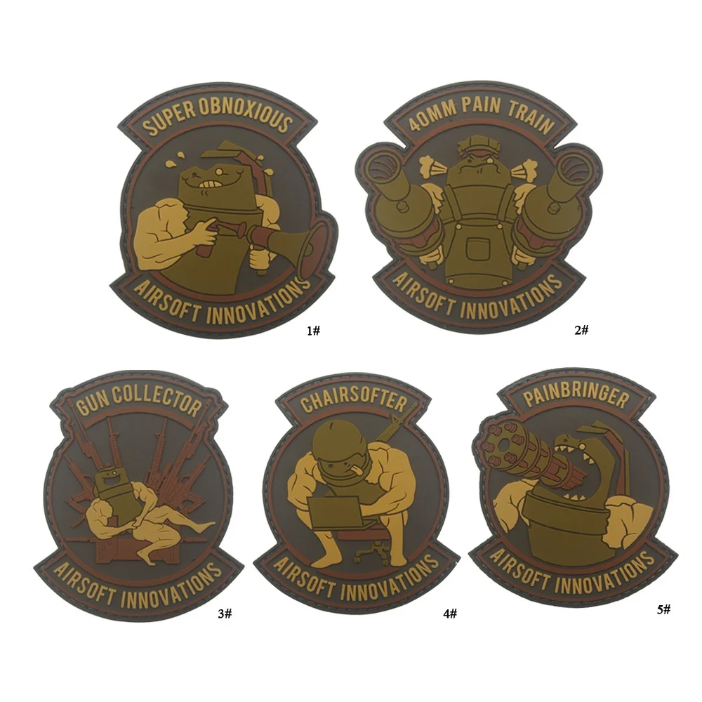 

Military Patch Pain Training Morale Badge PVC Rubber Hook and Loop Patches Klett Tactical Armband Backpack Decoration Sticker