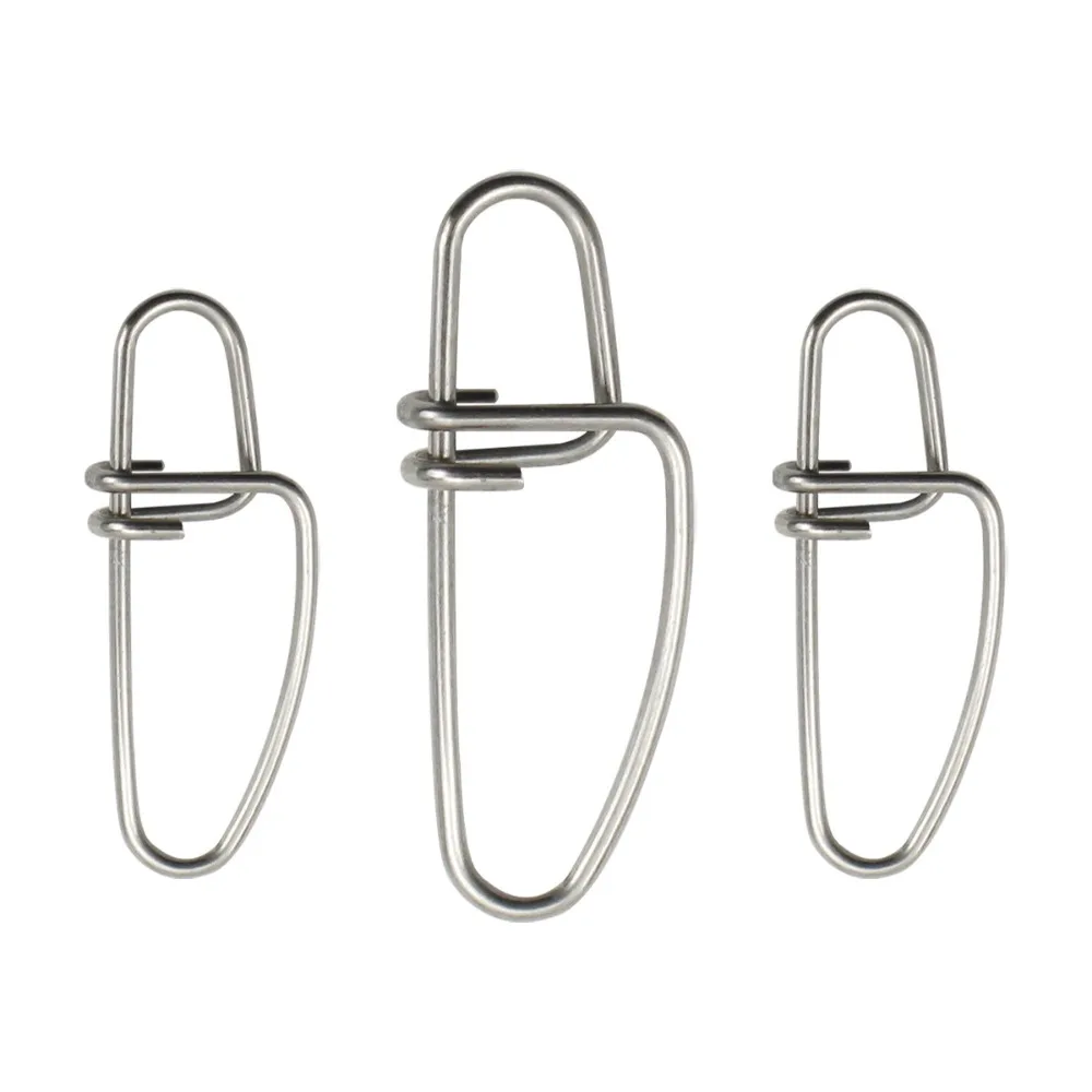 

100pcs Stainless Steel Fishing Connector Stainless Steel Pin Solid Rings Fishing Snaps Hooked Snaps Pin Safety Pin Accessories