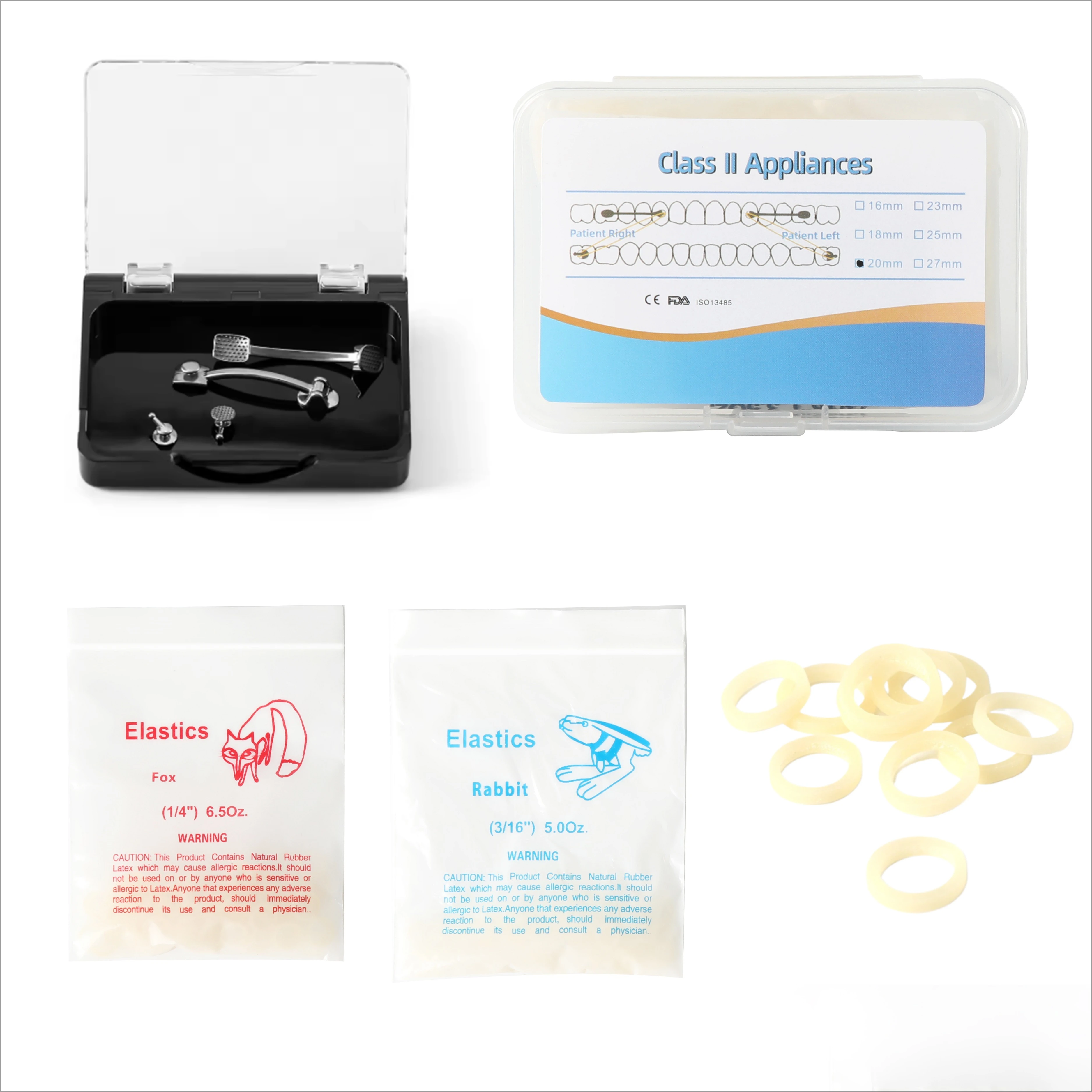 

Dental Orthodontic Grinding Teeth Pusher Stainless Steel Class II Correction Instruments CE Certificated 16/18/20/23/25/27MM