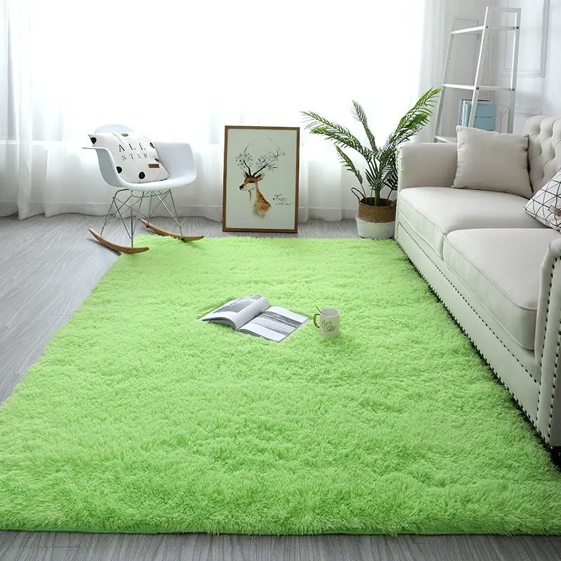 

Утолщенный Шелковый прикроватный коврик с градиентом, нескользящий коврик для детской комнаты, гостиной, спальни, машинная стирка, не легко потерять волосы