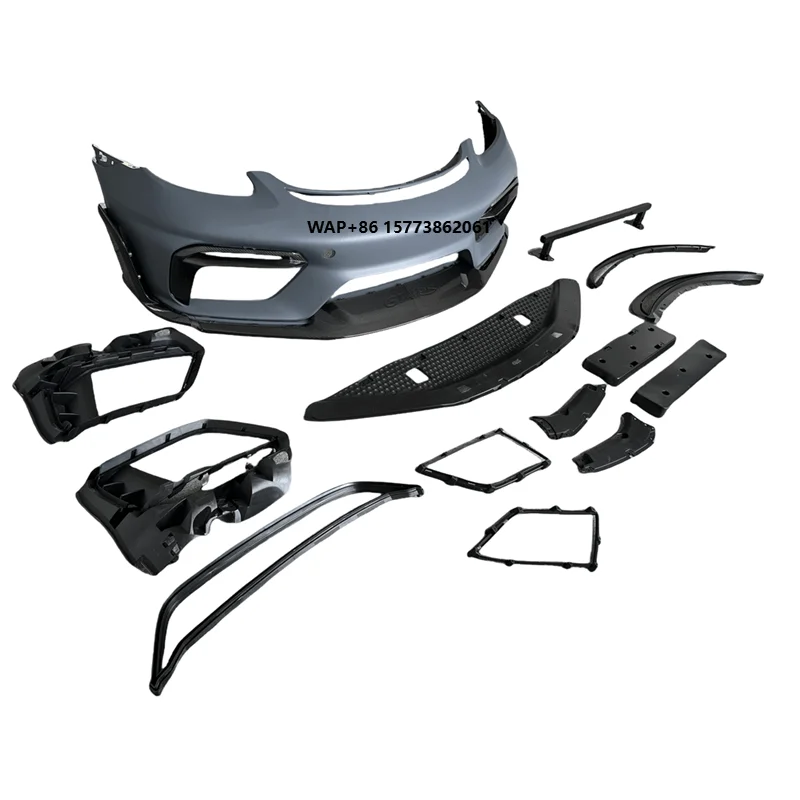 

For Por 718 Cayman Boxster Upgrade GT4RS Bodykit Bumper, Front Bumper Facelift