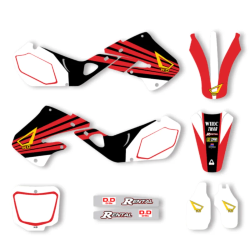 

SPACE Custom Motorcycle Graphics Background Decal for HONDA 125 250 1998 1999 CR125 1997 1998 1999 CR250 Decals Stickers Kits 02