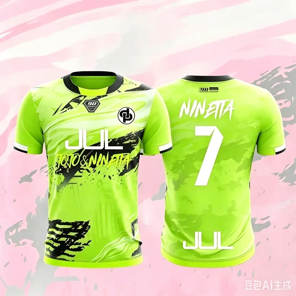 

90-minute Series Summer 3D Printed Children's Clothing Football Jersey T-shirt Loose and Breathable Suitable for Outdoor Wear