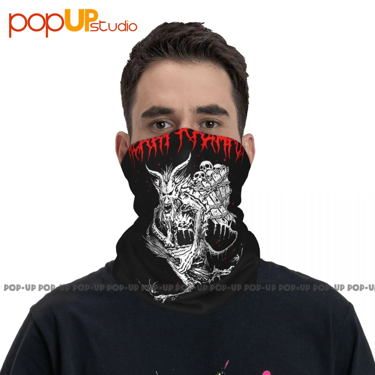 Merry Krampus Neck Gaiter Bandana Scarf Face Mask