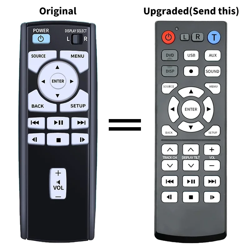 Replacement Rear Entertainment DVD Remote Control Compatible with Infiniti FX35 M37 QX60 QX70 QX80 QX56 M35