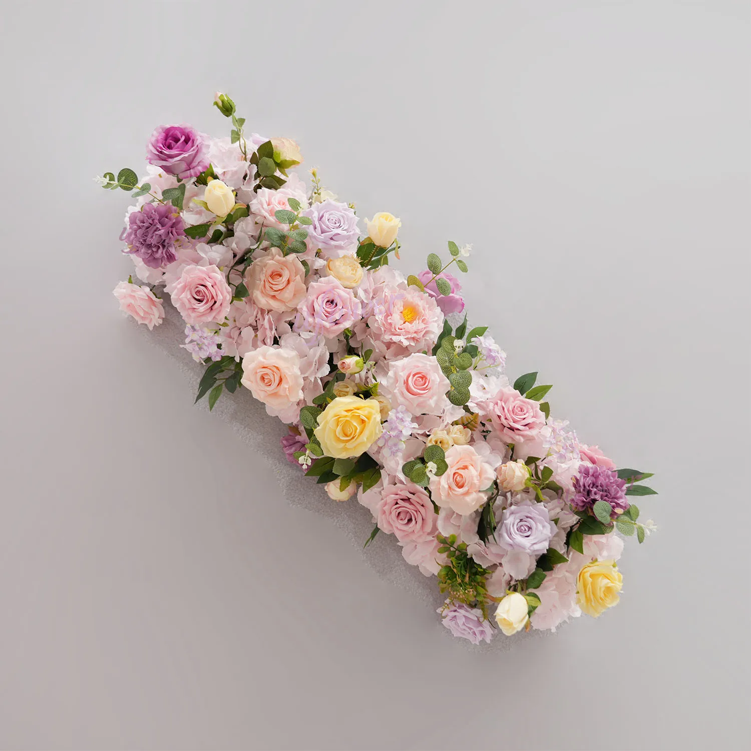 

Uflower 100cm Luxury Corlorful Artificial Flower Row Table Centerpiece DIY Wedding Decoration Floral Backdrop Arch Event Stage