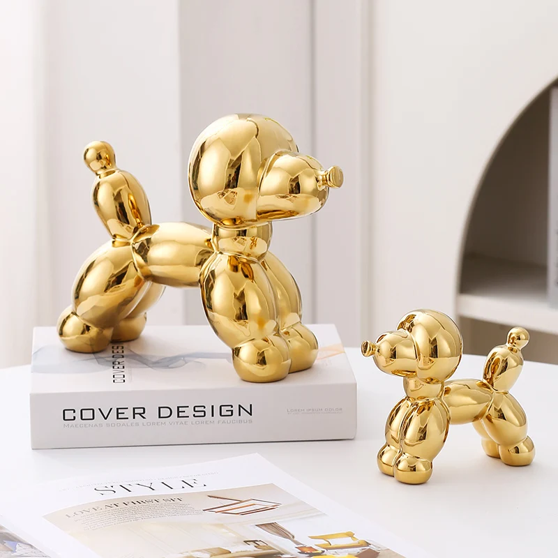 Needoh Ceramic Guest Dog Figurine Home Decor Room Decoration Accessories Office Nordic Animal Decorative Sculptures Figurines