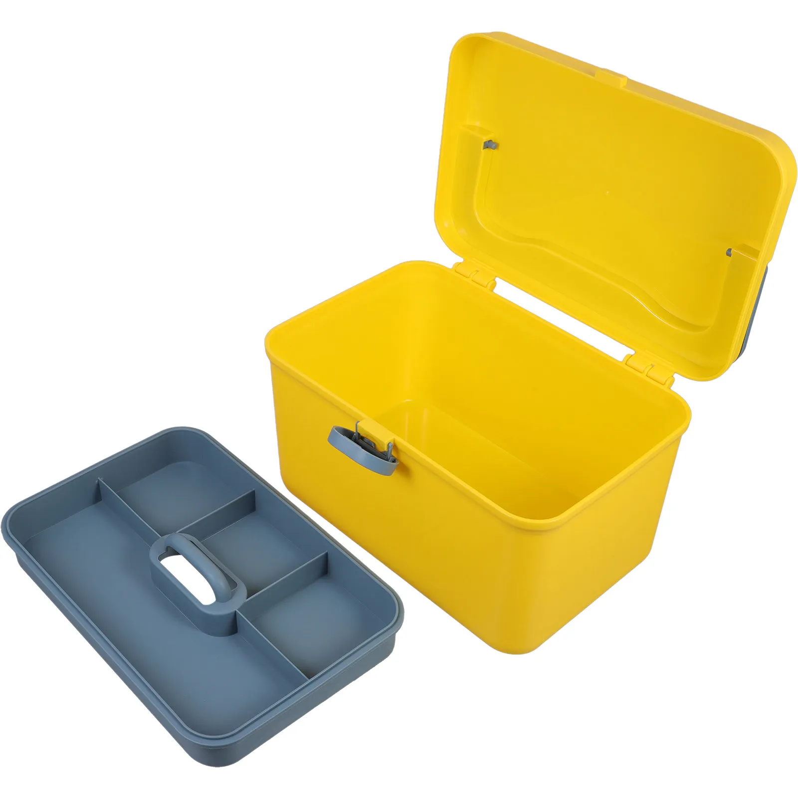Large Capacity Medicine Storage Case with Handle Plastic Supply Organizer Box for Home Travel Camping Emergency Kit