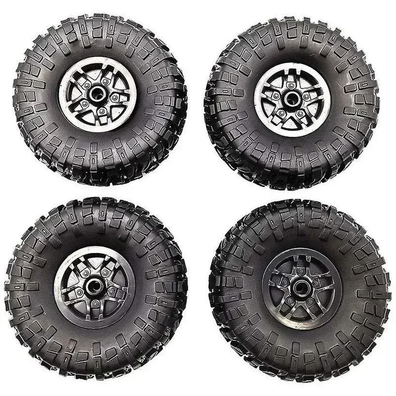 4 Pcs Tires Wheels Rims Set MN D90 D91 RC Spare Crawler Car Assembled Tyre for Truck Parts & Accessories