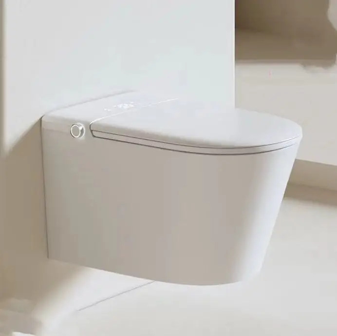 

Современный настенный белый подвесной интеллектуальный унитаз, автоматический керамический унитаз, умный унитаз с резервуаром для воды