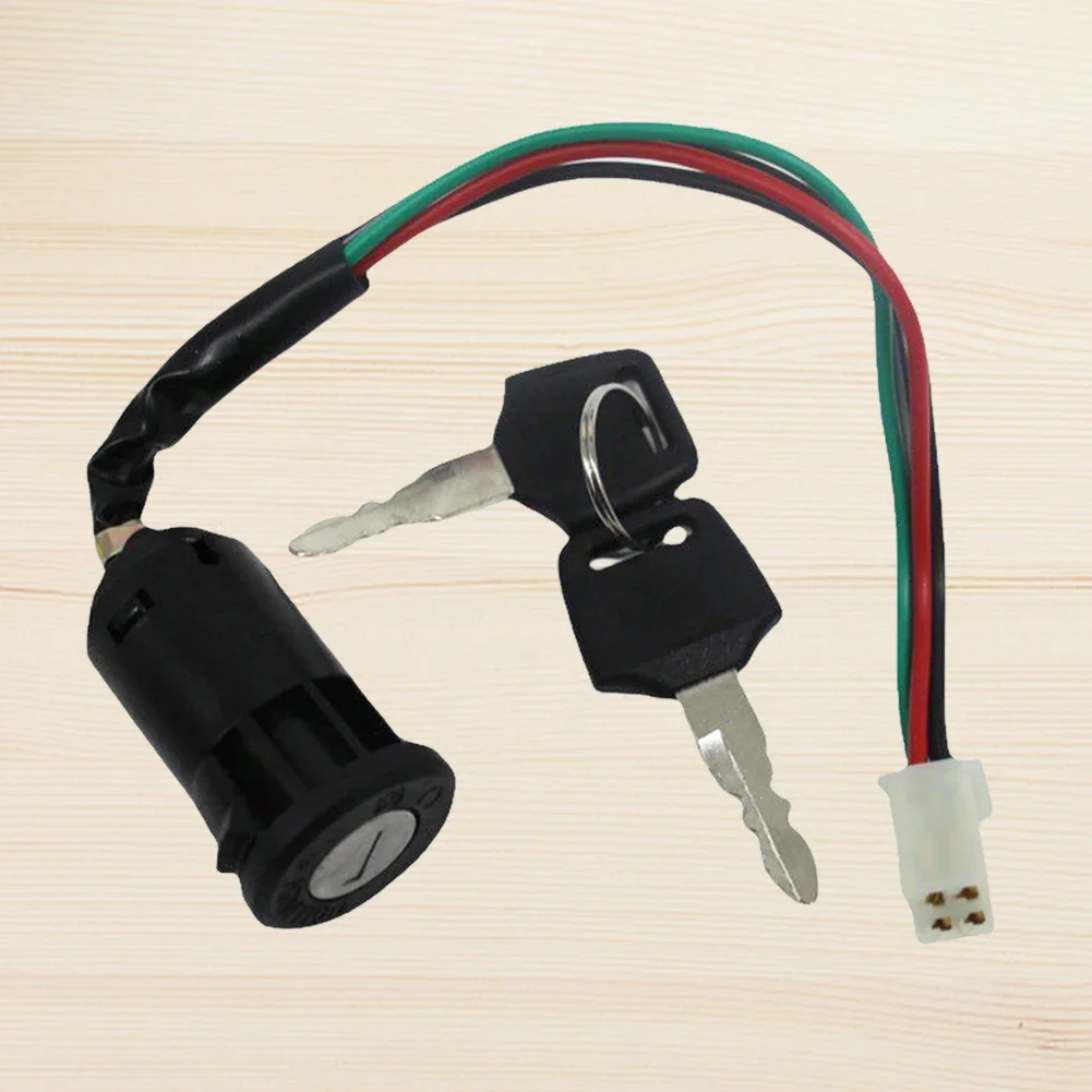 Universal Motorcycle Karting Ignition Switch 4 Pin Wire On/Off Ignition Switch with Keys for ATV 50/70/90/110/150/250cc