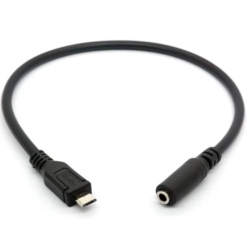 0.15m 0.3m DC 3.5mm Female to Mini 5P/Micro 5P Male Audio Cable for Microphone Headset Audio Connection Mobile Phone Adapter