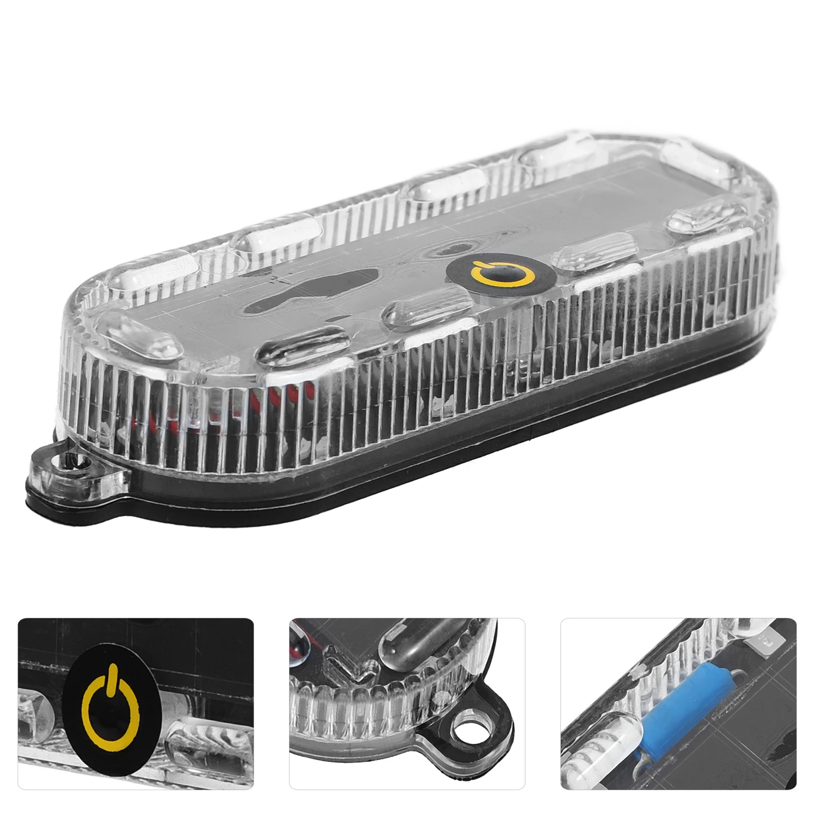 2pcs Motorcycle Led Lights Solar Powered Safety Warning Light For Motorbike Durable Rear Tail Lamp Bright Illumination Night - Image 3