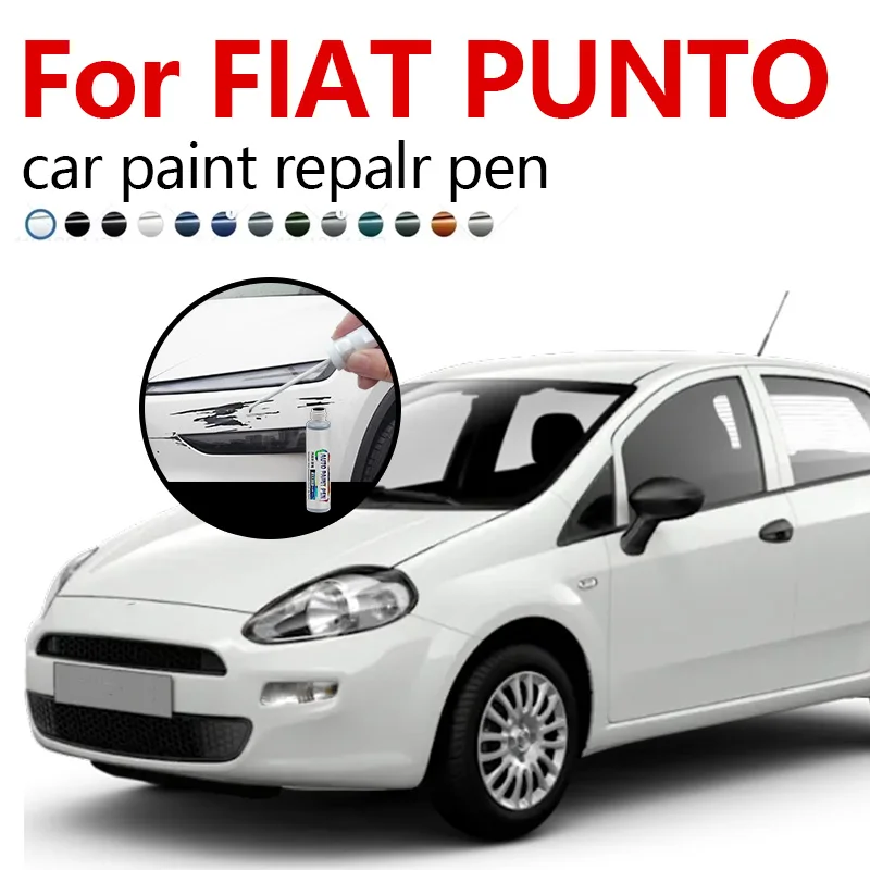 Paint Repair Pen Touch Up Scratch Remover DIY Auto Accessories Black White Yellow Green Red For FIAT PUNTO 1993-2018 176 188 199