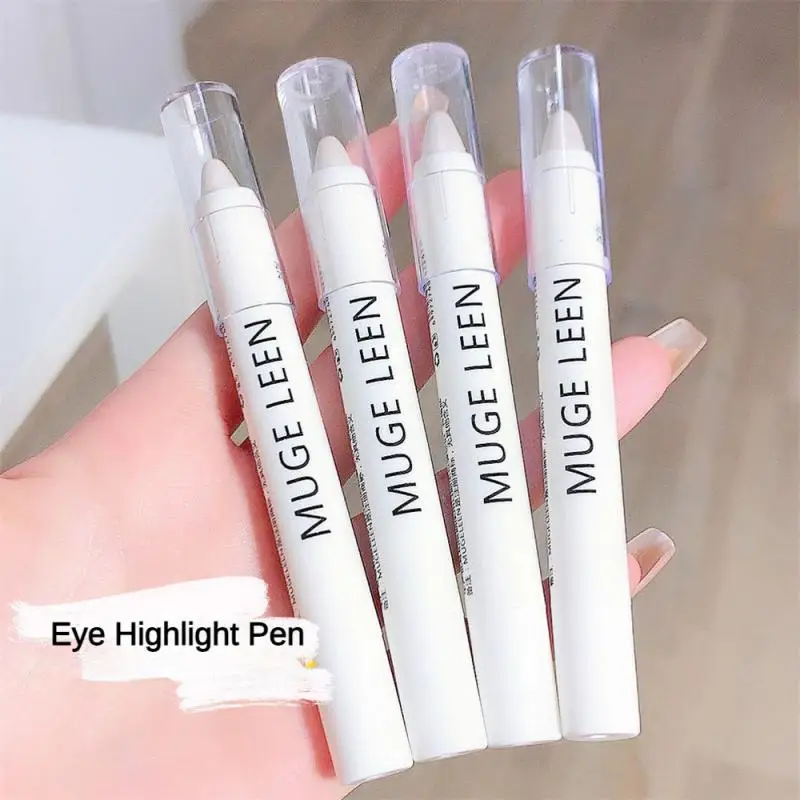 White Matte Pearlescent Highlight Waterproof Anti-sweat Glitter Eyeshadow High Gloss Lying Silkworm Pen Stereo Lasting Makeup